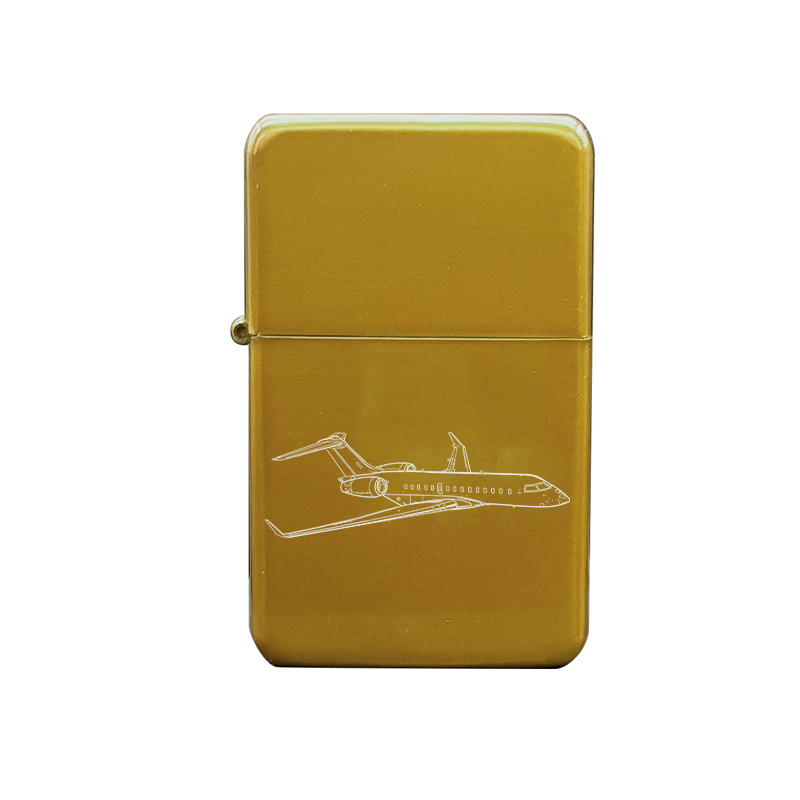 Bombardier Global Aircraft design on Brass Lighter