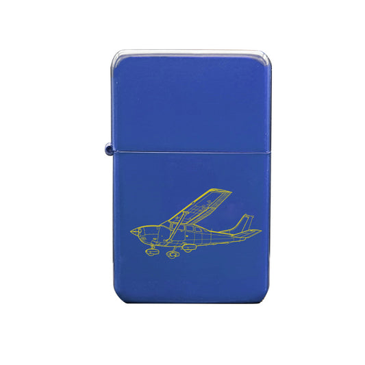 cessna 206 aircraft cigarette lighter digital engraving mockup / engraving preview