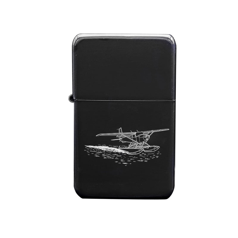 cessna seaplane aircraft cigarette lighter digital engraving mockup / engraving preview