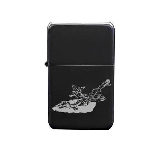 cl145 aerial fire fighter aircraft ciggarette lighter digital engraving mockup / engraving preview