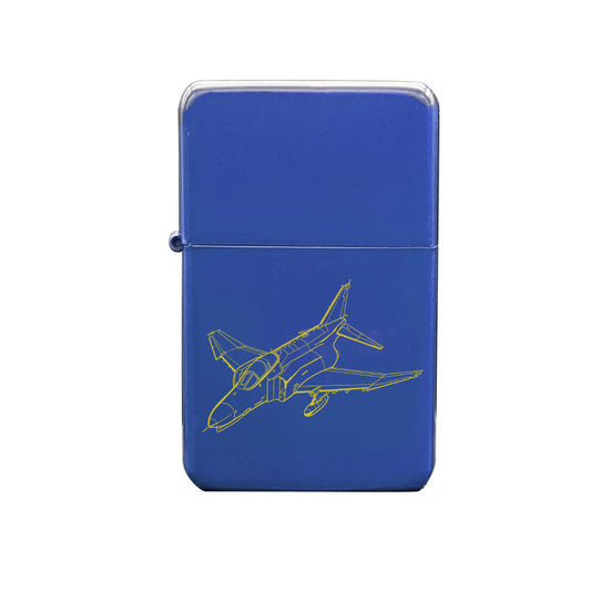 f4 phantom aircraft cigarette lighter digital engraving mockup / engraving preview