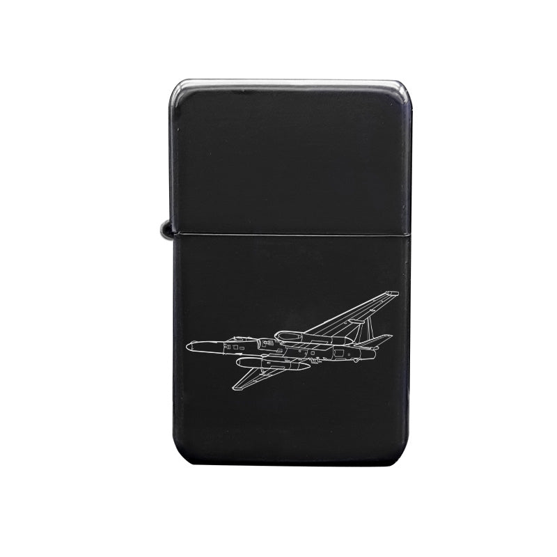 lockheed u2 aircraft cigarette lighter digital engraving mockup / engraving preview