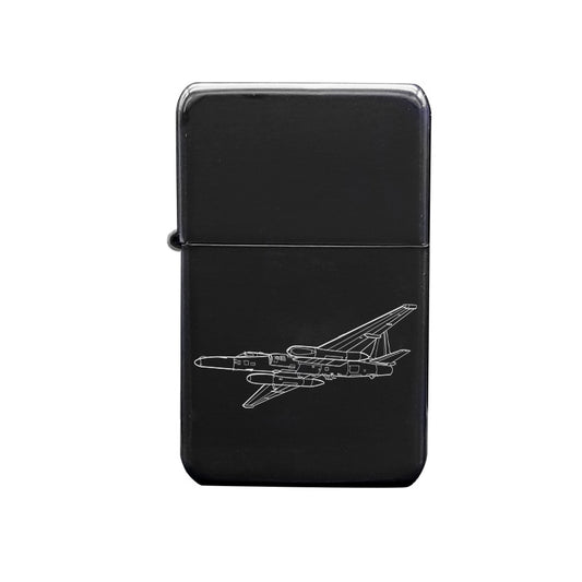 lockheed u2 aircraft cigarette lighter digital engraving mockup / engraving preview