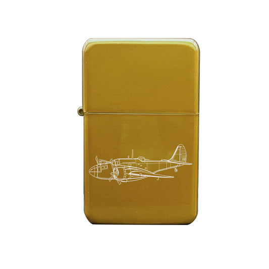 martin baltimore aircraft cigarette lighter digital engraving mockup / engraving preview