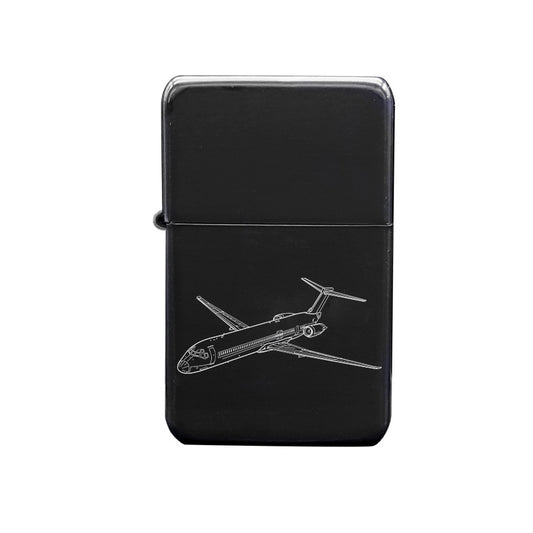 mcdonnell douglas md80 aircraft cigarette lighter digital engraving mockup / engraving preview