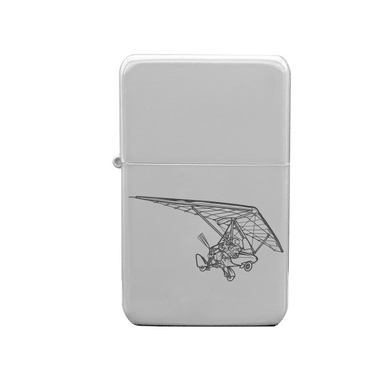 pegusus microlight trike aircraft ciggarette lighter digital engraving mockup / engraving preview