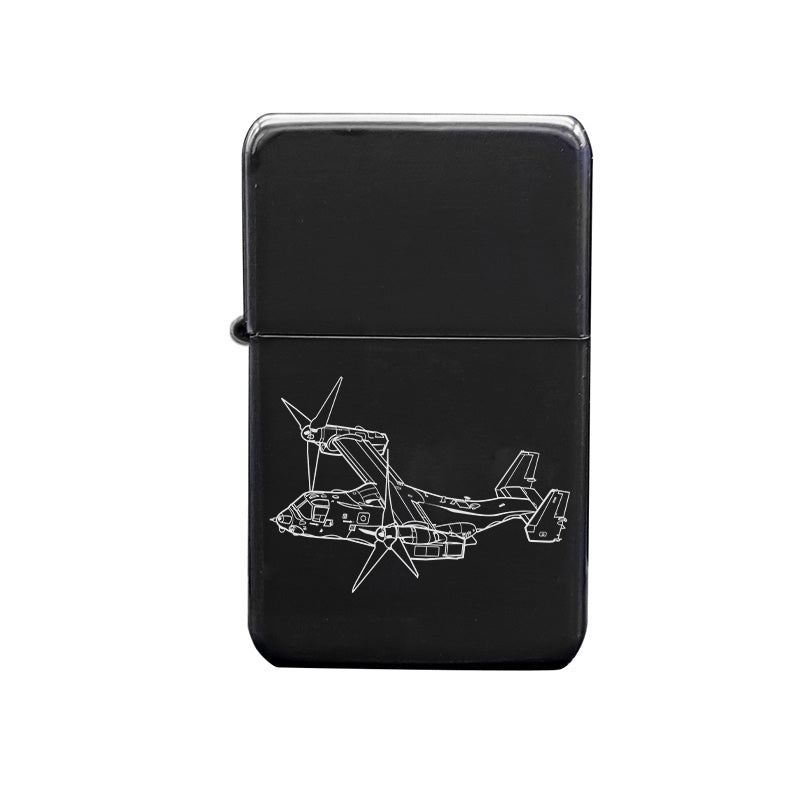 v22 aircraft cigarette lighter digital engraving mockup / engraving preview