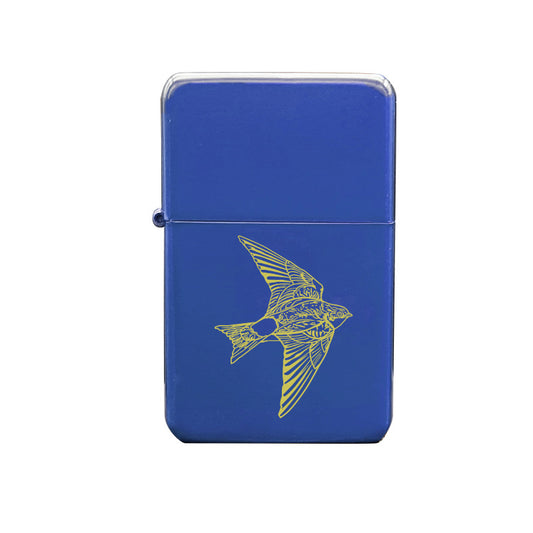 house martin bird ciggarette lighter digital engraving mockup / engraving preview