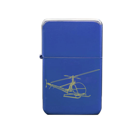 oh23 raven helicopter ciggarette lighter digital engraving mockup / engraving preview