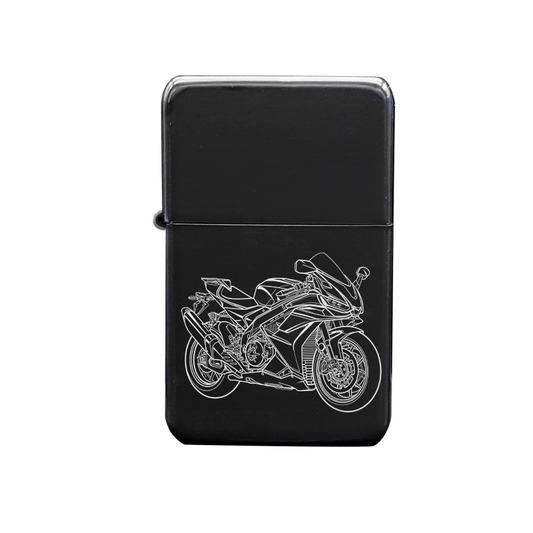 apri mille motorcycle ciggarette lighter digital engraving mockup / engraving preview