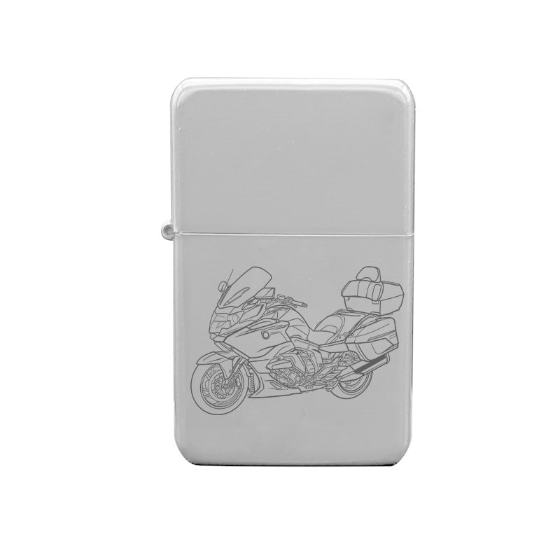bm k1600gtl motorcycle ciggarette lighter digital engraving mockup / engraving preview