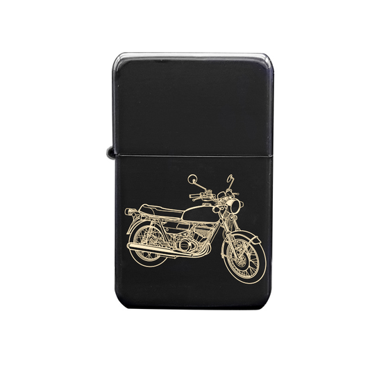 suzi gt250 motorcycle cigarette lighter digital engraving mockup / engraving preview