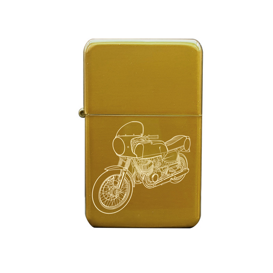 suz gt500 motorcycle cigarette lighter digital engraving mockup / engraving preview