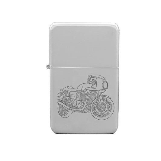 thruxton rs motorcycle ciggarette lighter digital engraving mockup / engraving preview