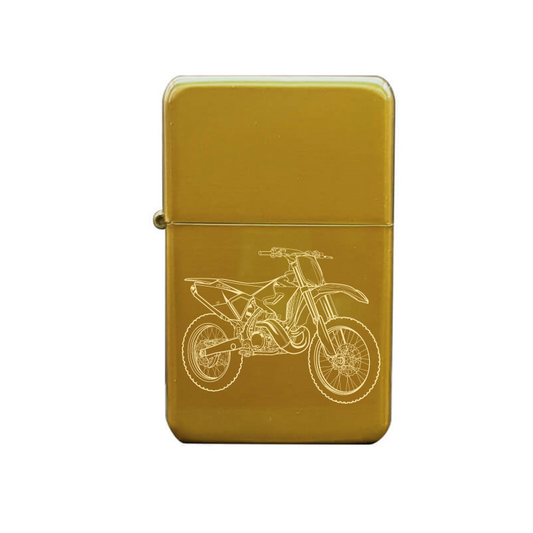 yam yz250 motorcycle cigarette lighter digital engraving mockup / engraving preview