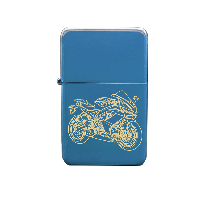 aprilla rs660 motorcycle cigarette lighter digital engraving mockup / engraving preview