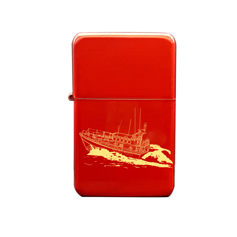 mersey class lifeboat boat cigarette lighter digital engraving mockup / engraving preview