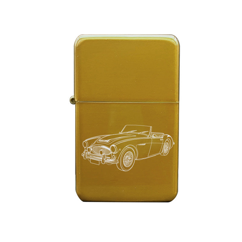 austin healey 3000 car ciggarette lighter digital engraving mockup / engraving preview