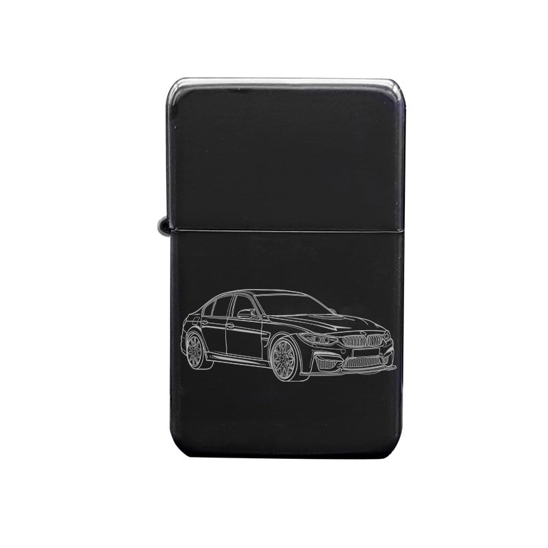 bm f80 m3 car ciggarette lighter digital engraving mockup / engraving preview