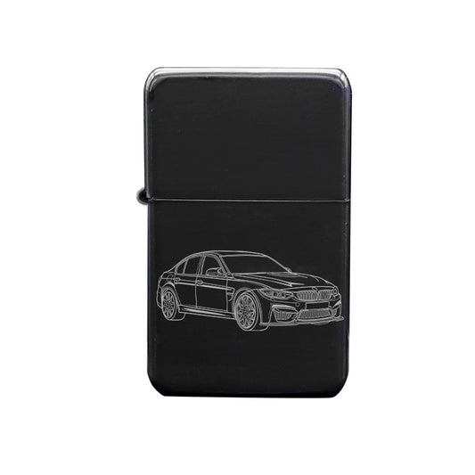 bm f80 m3 car ciggarette lighter digital engraving mockup / engraving preview
