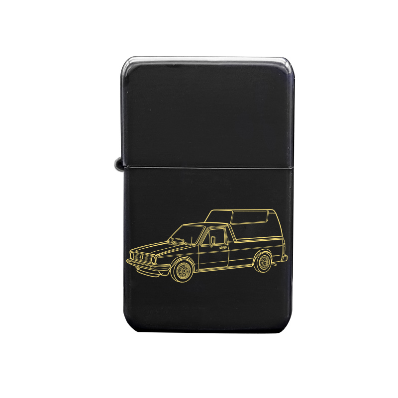 caddy van van cigarette lighter digital engraving mockup / engraving preview