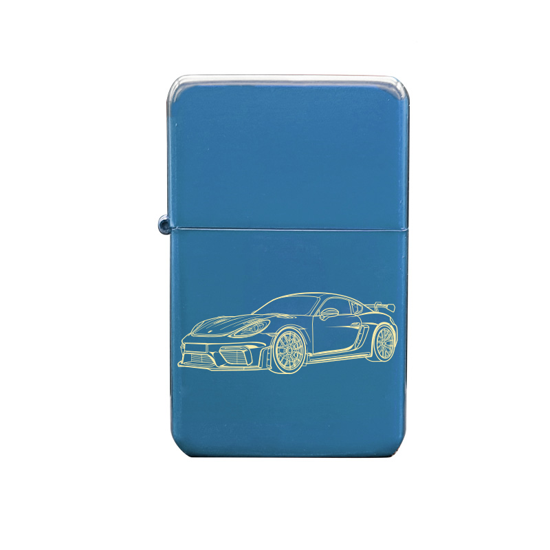 porsche gt4 car cigarette lighter digital engraving mockup / engraving preview