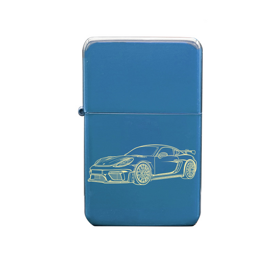 porsche gt4 car cigarette lighter digital engraving mockup / engraving preview