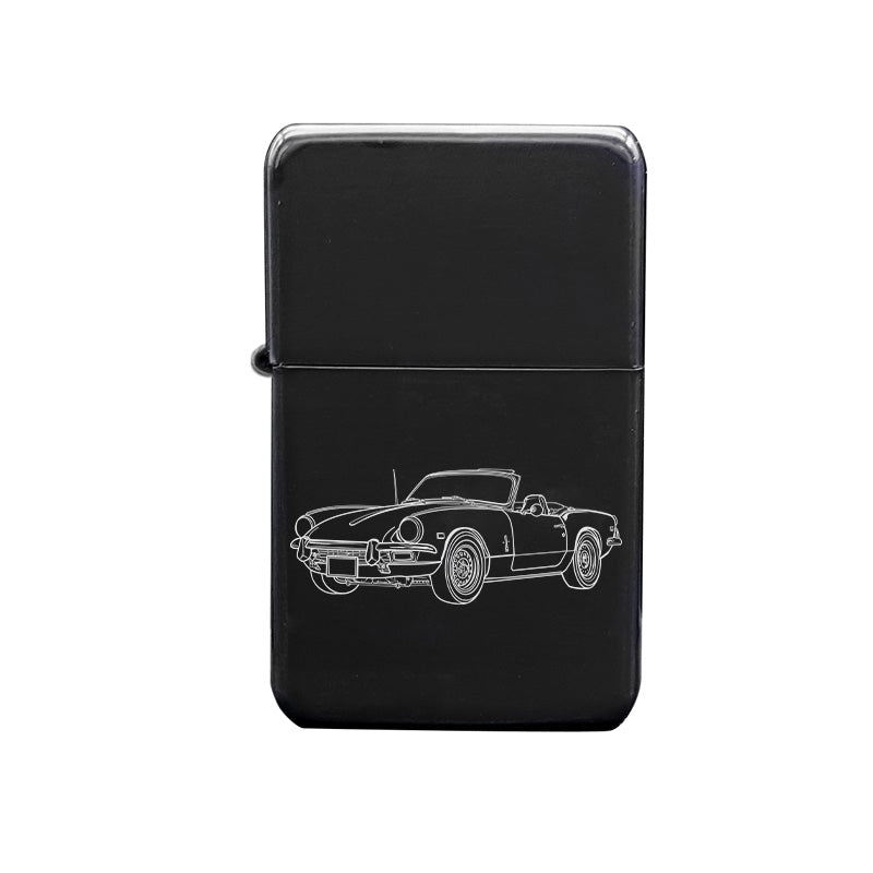 spitfire car ciggarette lighter digital engraving mockup / engraving preview