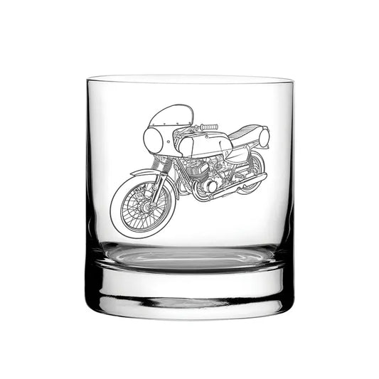 Suzie GT 500 Motorcycle glass tumbler – digital engraving mockup / engraving preview