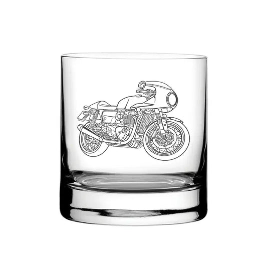 Tri Truxston RS Motorcycle glass tumbler – digital engraving mockup / engraving preview
