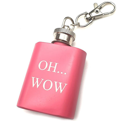 Personalised 1oz Hip Flask Keyring - Giftware Engraved