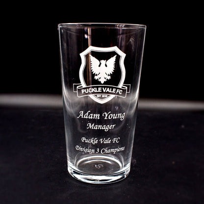 Personalised Conical Beer Glass - 560ml - Giftware Engraved