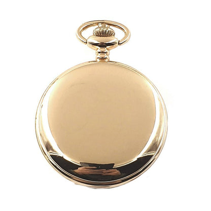 Personalised Gold Plated Quartz Pocket Watch - Arabic Numerals - Giftware Engraved