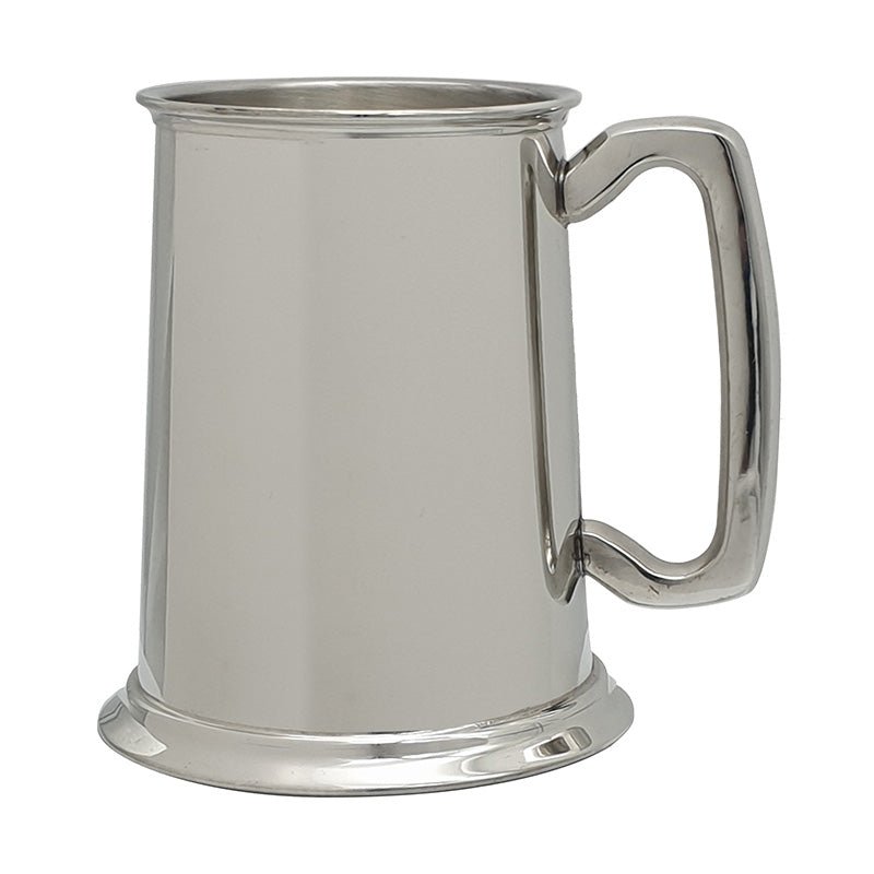 Personalised Plain Pewter C Handle Tankard - Giftware Engraved