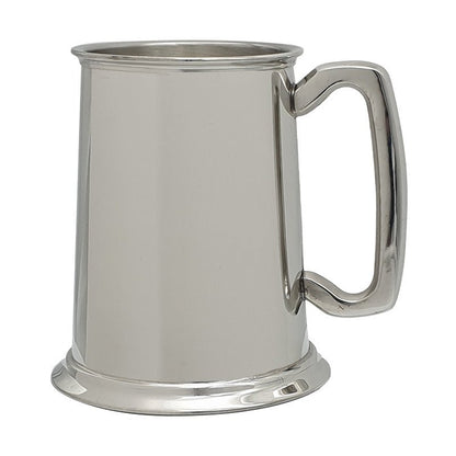 Personalised Plain Pewter C Handle Tankard - Giftware Engraved