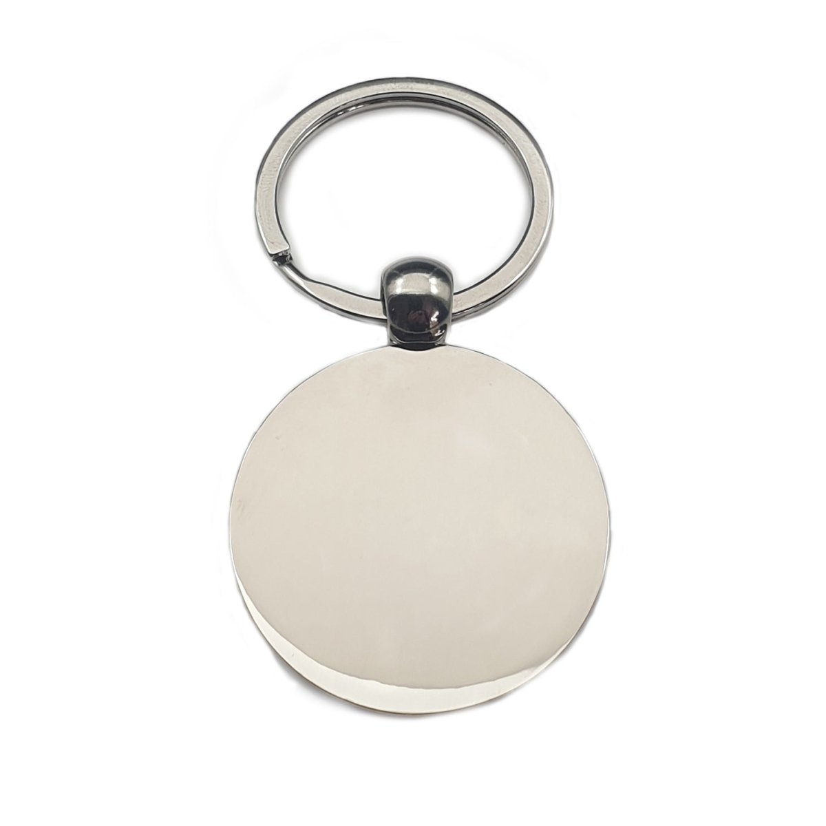 Personalised Silver Plated Round Keyring - Giftware Engraved