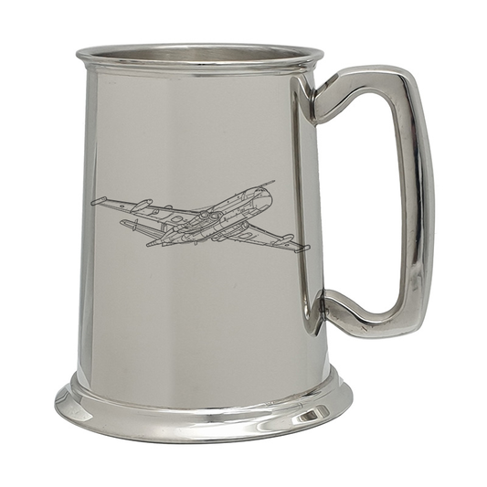 Mock up of our  Hawker Siddeley Nimrod aircraft on Pewter Tankard Mug