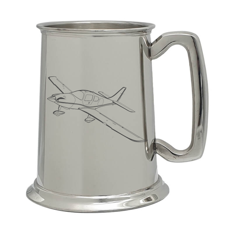 cessna columbia 350 aircraft pewter selection digital engraving mockup / engraving preview