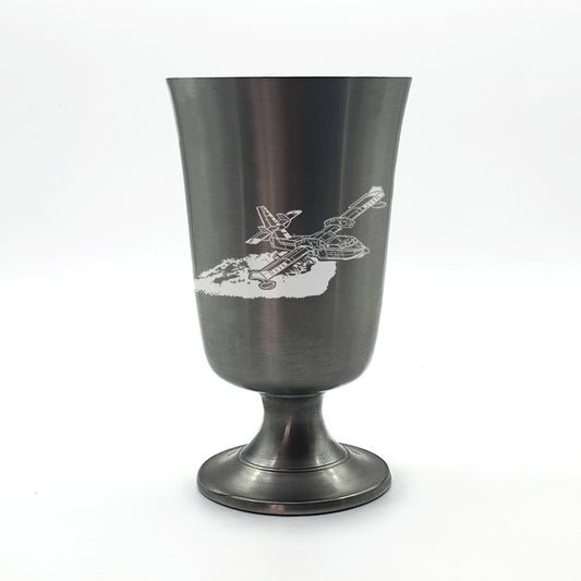 cl145 aerial fire fighter aircraft pewterware digital engraving mockup / engraving preview