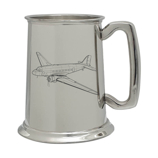 dc3 aircraft pewter selection digital engraving mockup / engraving preview