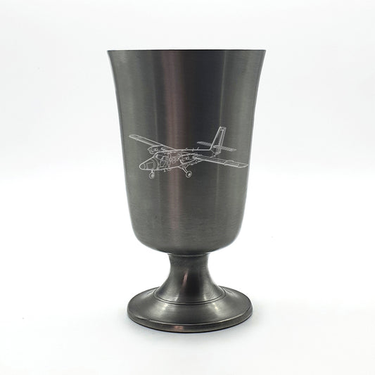 twin otter aircraft pewterware digital engraving mockup / engraving preview