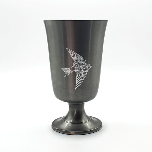 house martin bird pewterware digital engraving mockup / engraving preview
