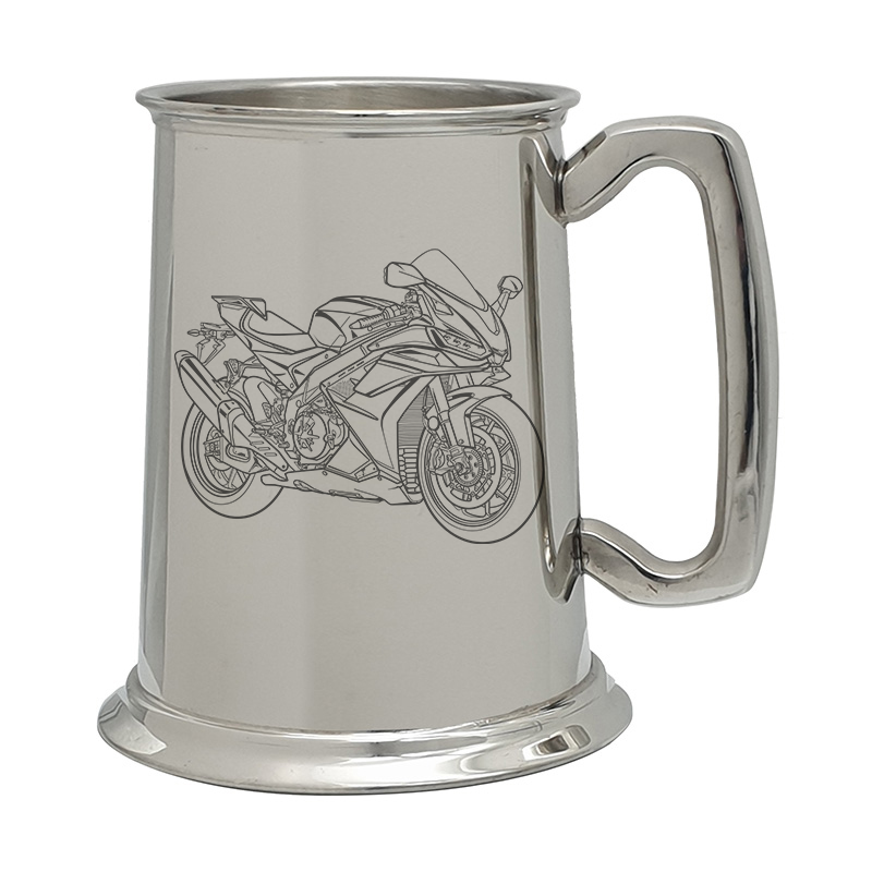 apri rv mille motorcycle pewter selection digital engraving mockup / engraving preview