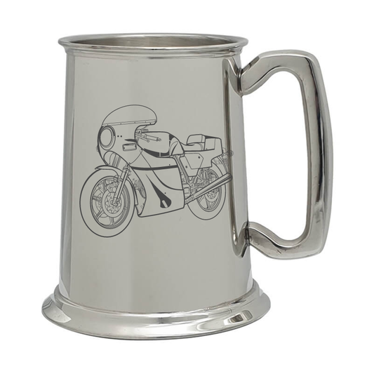duc mike hailwood motorcycle pewter selection digital engraving mockup / engraving preview