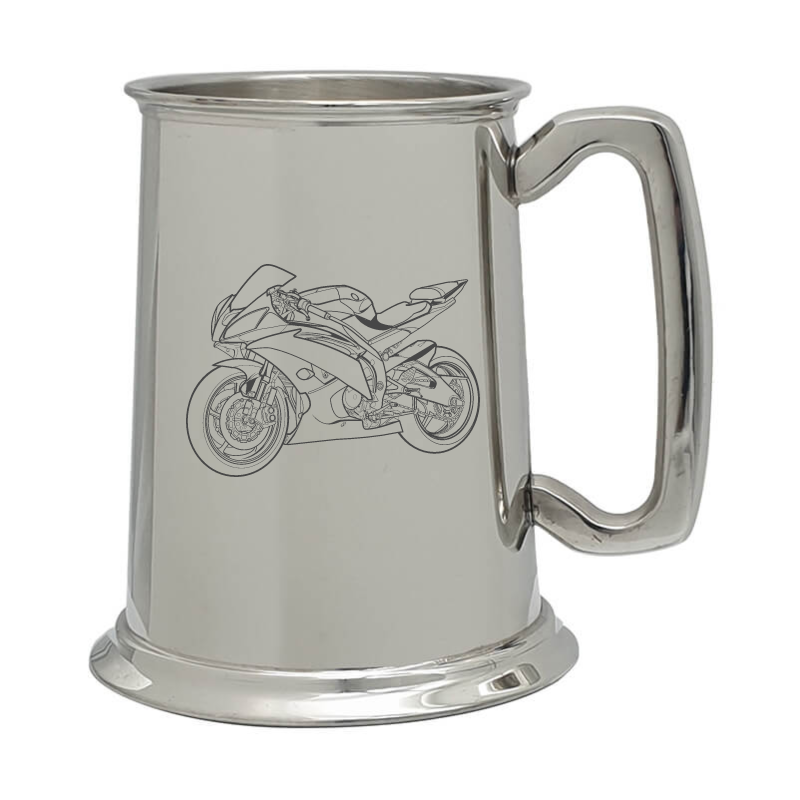 yam r6 motorcycle pewter selection digital engraving mockup / engraving preview