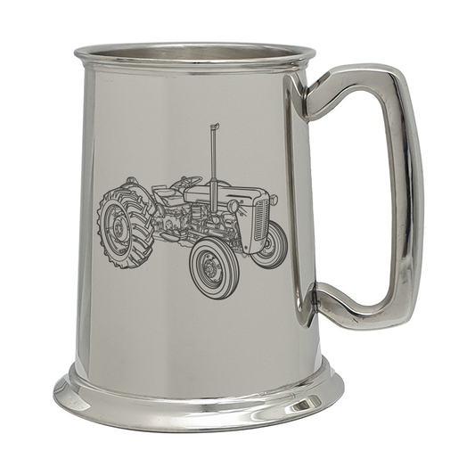 Mockup of our Ferguson TE20 Tractor artwork Pewter Tankard