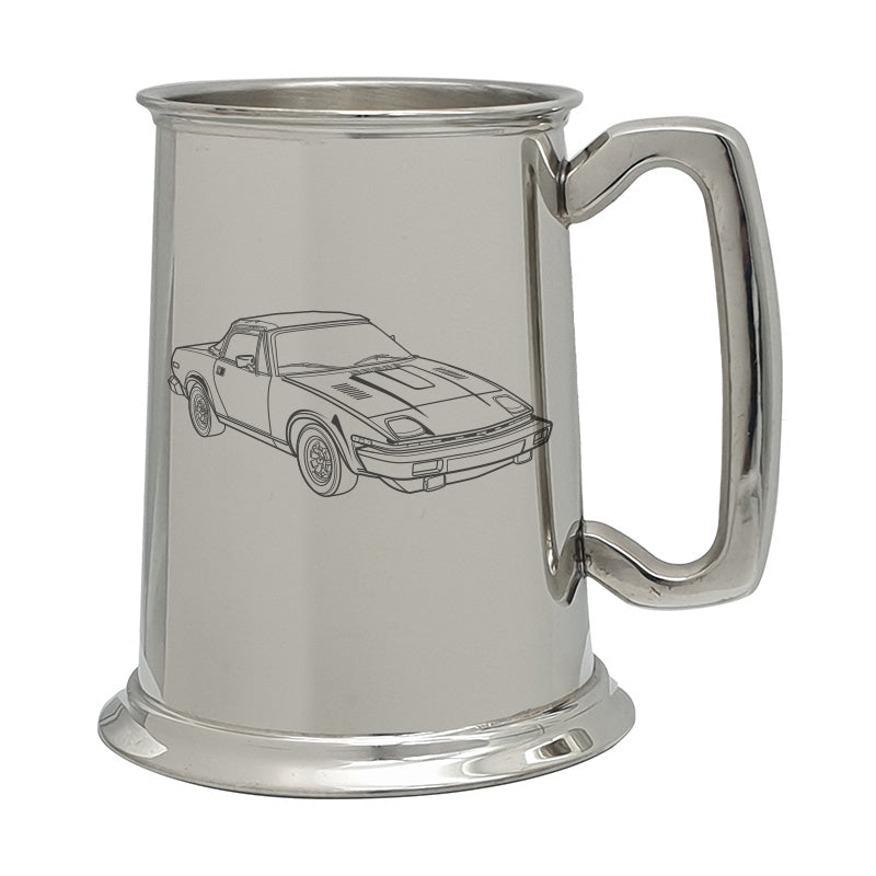 tri tr8 car pewterware digital engraving mockup / engraving preview