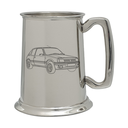 peug 205 car pewter selection digital engraving mockup / engraving preview
