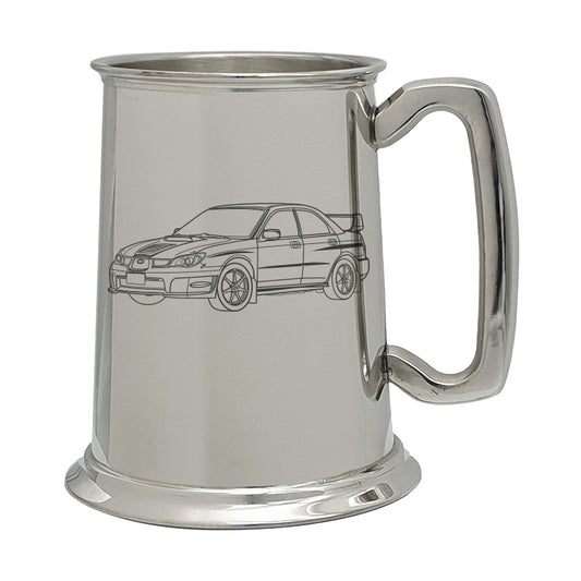 subi wrx car pewterware digital engraving mockup / engraving preview