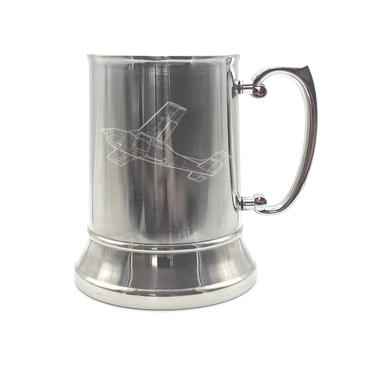 cessna 210 centurion aircraft steel tankard mug digital engraving mockup / engraving preview